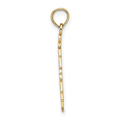 10k Yellow Gold Christmas Tree Pendant with Green and Red Enamel, Star Detail, Holiday Theme