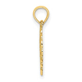 10k Yellow Gold Heart Pendant with Floral Lace Detailing and Vintage Filigree Edges