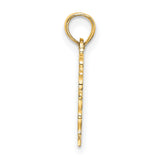 10k Yellow Gold Heart Pendant with Scroll and Leaf Openwork Design