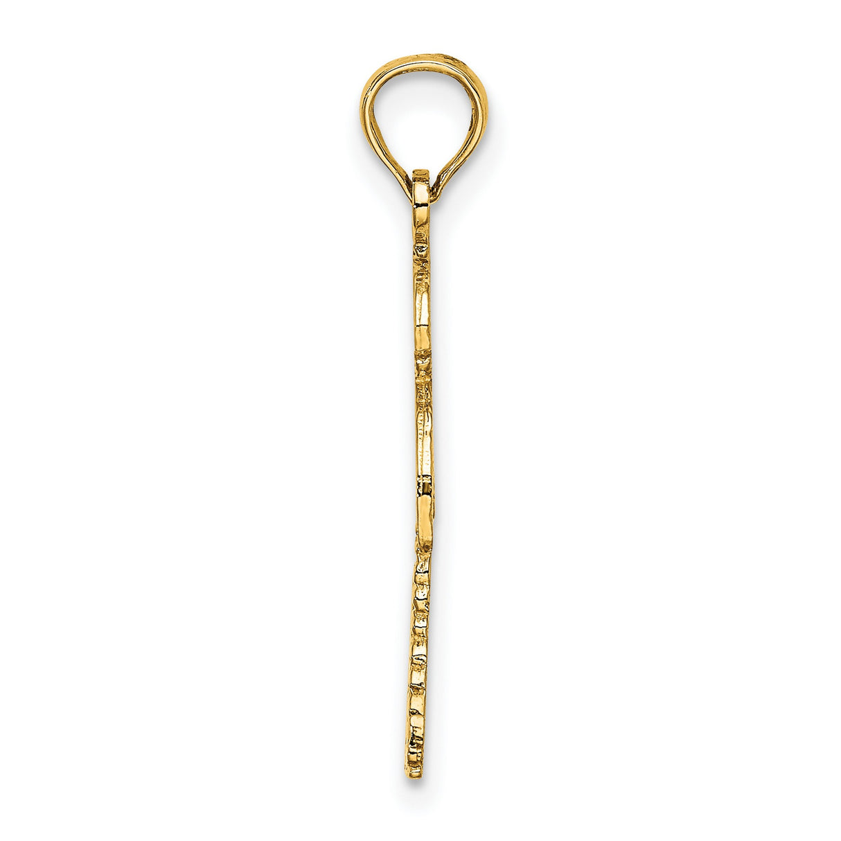 10k Yellow Gold Palm Tree and Cactus Pendant, Tropical Vacation Charm for Women
