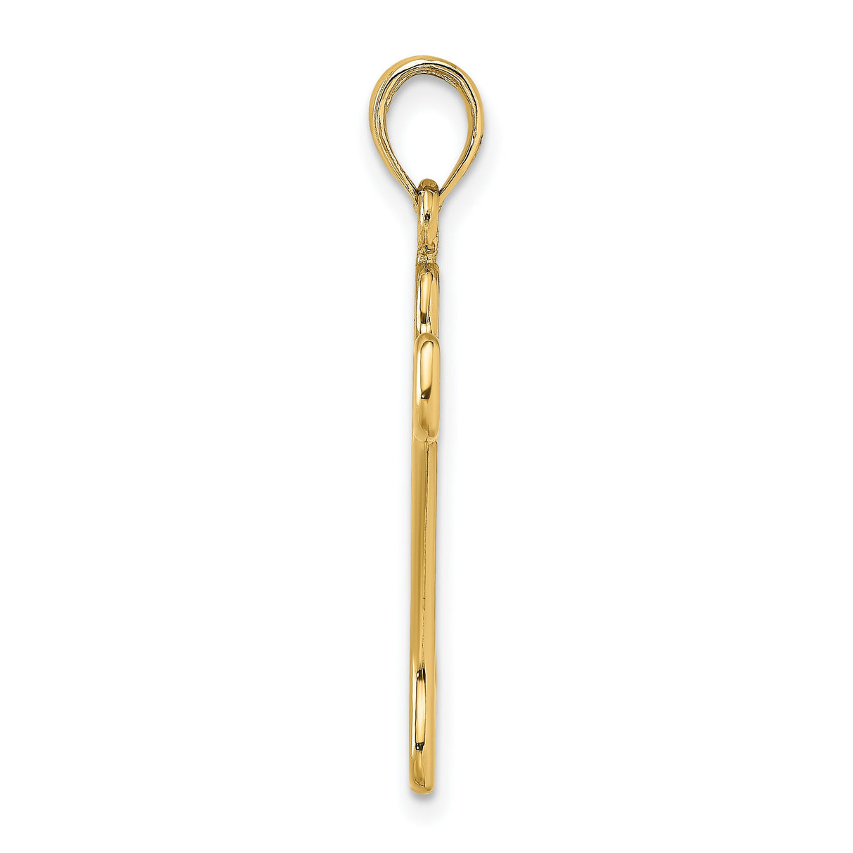 10k Yellow Gold Dog Bone Pendant, Open Outline Design, Pet Memorial Jewelry for Women or Unisex