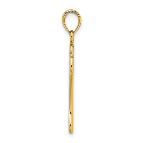 10k Yellow Gold Dog Bone Pendant, Open Outline Design, Pet Memorial Jewelry for Women or Unisex