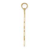 10k Yellow Gold Violin Pendant, Musical Instrument Charm for Musicians or Unisex Wear