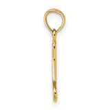 10k Yellow Gold Dog Bone Pendant, Open Outline Minimalist Pet Charm for Women or Unisex Wear