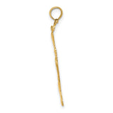 10k Yellow Gold Triple Footprint Pendant, Symbolic Vertical Charm for Women or Unisex