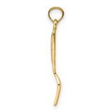 10k Yellow Gold Fork Pendant, Miniature Culinary Utensil Charm, Cooking Jewelry for Women or Unisex