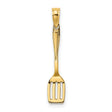 10k Yellow Gold Spatula Pendant, Miniature Cooking Utensil Charm for Women or Unisex Wear