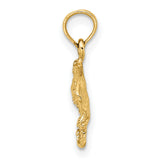 10k Yellow Gold Stingray Pendant with Detailed Ocean Animal Design