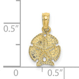 10k Yellow Gold Pendant with Textured Star Design, Nautical Marine Life Theme