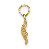 10k Yellow Gold Sea Turtle Pendant, Ocean-Inspired Marine Life Charm for Women or Unisex Wear