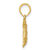 10k Yellow Gold Crab Pendant, Cancer Zodiac Symbol Charm, Astrology Jewelry for Women or Unisex