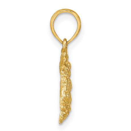 10k Yellow Gold Crab Pendant, Cancer Zodiac Symbol Charm, Astrology Jewelry for Women or Unisex