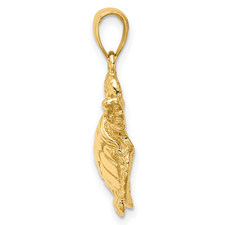 10k Yellow Gold Pendant, Sea Turtle Design, Ocean-Inspired Nature Jewelry for Women or Unisex Wear
