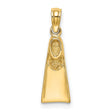 10k Yellow Gold Virgin Mary Pendant, Minimalist Madonna Charm, Catholic Religious Symbol