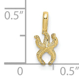 10k Yellow Gold Virgo Zodiac Pendant, Astrology Charm with Virgo Symbol, Unisex Horoscope Jewelry