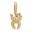 10k Yellow Gold Virgo Zodiac Pendant, Astrology Charm with Virgo Symbol, Unisex Horoscope Jewelry