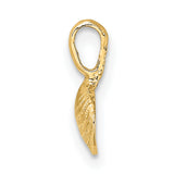 10k Yellow Gold Seashell Pendant with Scallop Shell Design, Nautical Coastal Style for Women