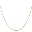 10K Yellow Gold 0.7 mm Polished Chain Necklace, Solid