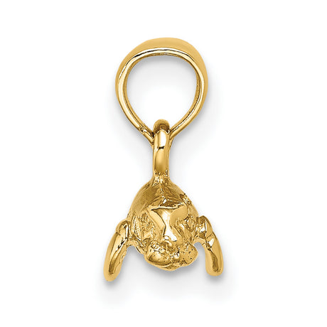 10k Yellow Gold Bull Head Pendant with Nose Ring, Taurus Symbol Western Charm