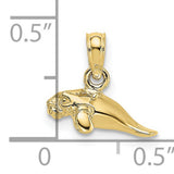 10k Yellow Gold Bull Head Pendant with Nose Ring, Taurus Symbol Western Charm
