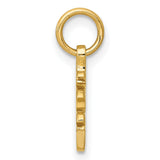 10k Yellow Gold Pendant with Chinese Longevity Symbol, Traditional Asian Charm