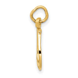 10k Yellow Gold Horseshoe Pendant, Polished Open Charm Symbol of Luck and Protection