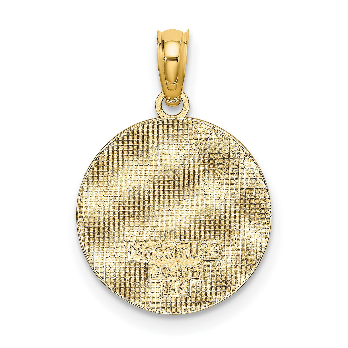 10k Yellow Gold First Communion Chalice Pendant with Cross and Stars, Religious Charm