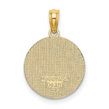 10k Yellow Gold First Communion Chalice Pendant with Cross and Stars, Religious Charm