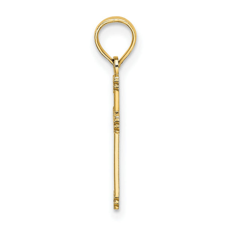 10k Yellow Gold Cross Pendant with Heart and Floral Detail Symbolizing Faith and Devotion