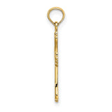 10k Yellow Gold Cross Pendant with Polished and Textured Filigree Design Faith Jewelry Charm