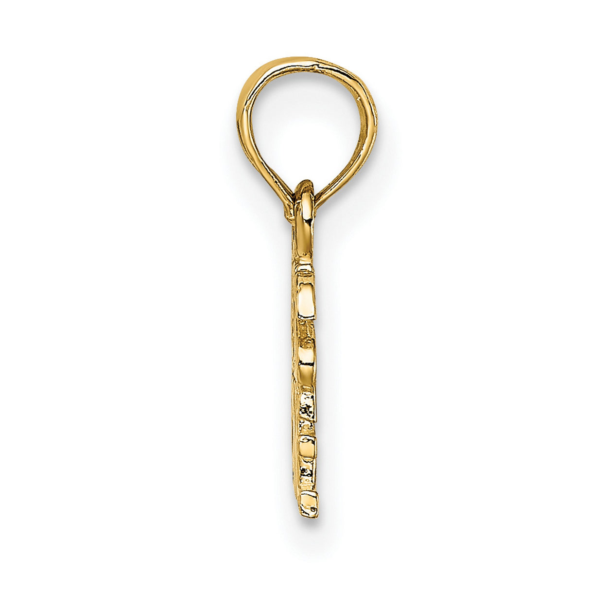 10k Yellow Gold Pendant, Jesus Heart Me Charm, Christian Faith Religious Jewelry for Women