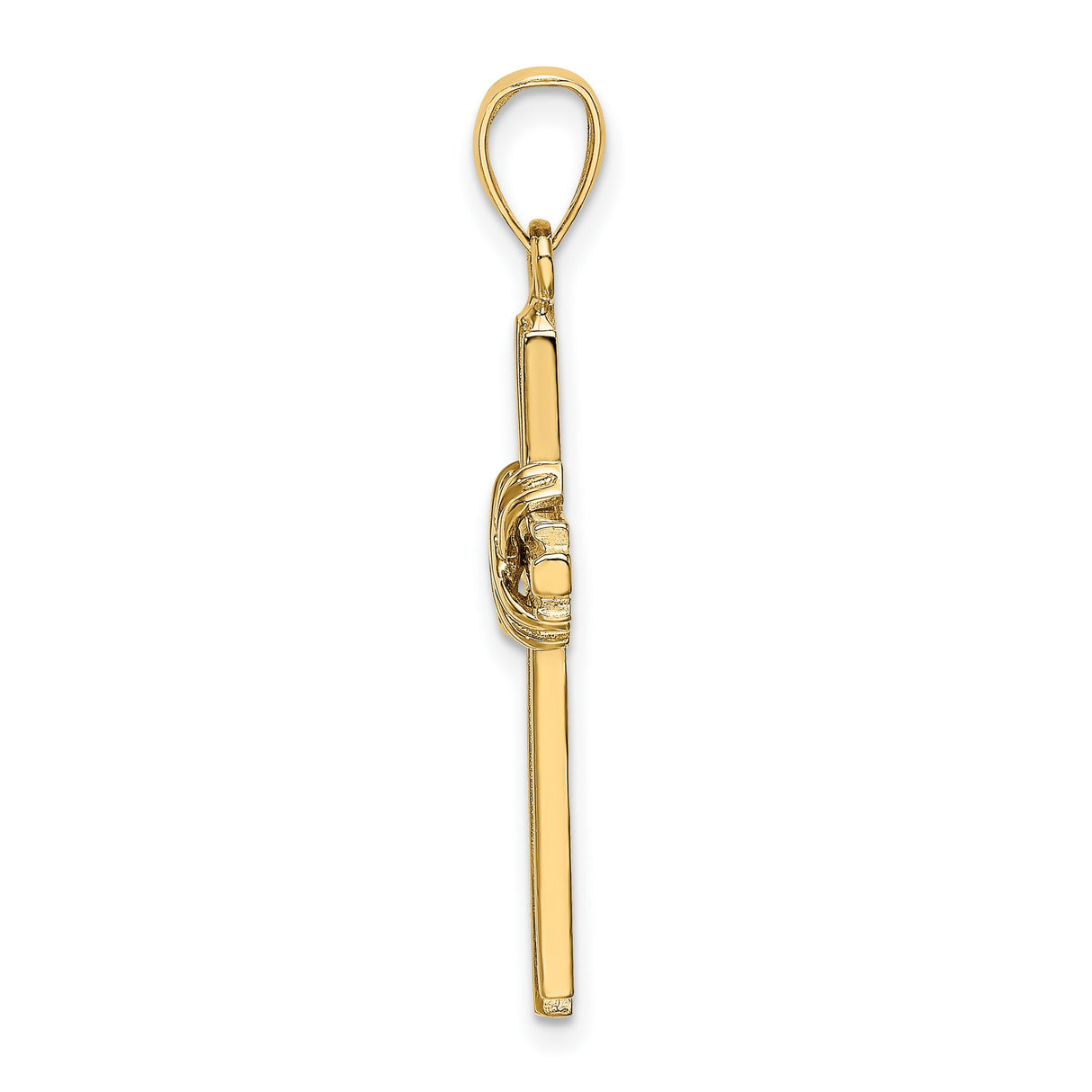 10k Yellow Gold Cross Pendant with Beaded Edge and Crisscross Design for Men and Women