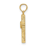 10k Yellow Gold Cross Pendant with Infinity Rings, Spiritual Unity and Faith Symbol