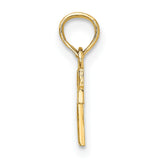 10k Yellow Gold Cross Pendant with Polished Finish and Arched Bail for Men and Women