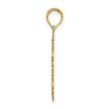 10k Yellow Gold Cross Pendant with Filigree Scroll Design Openwork for Men and Women