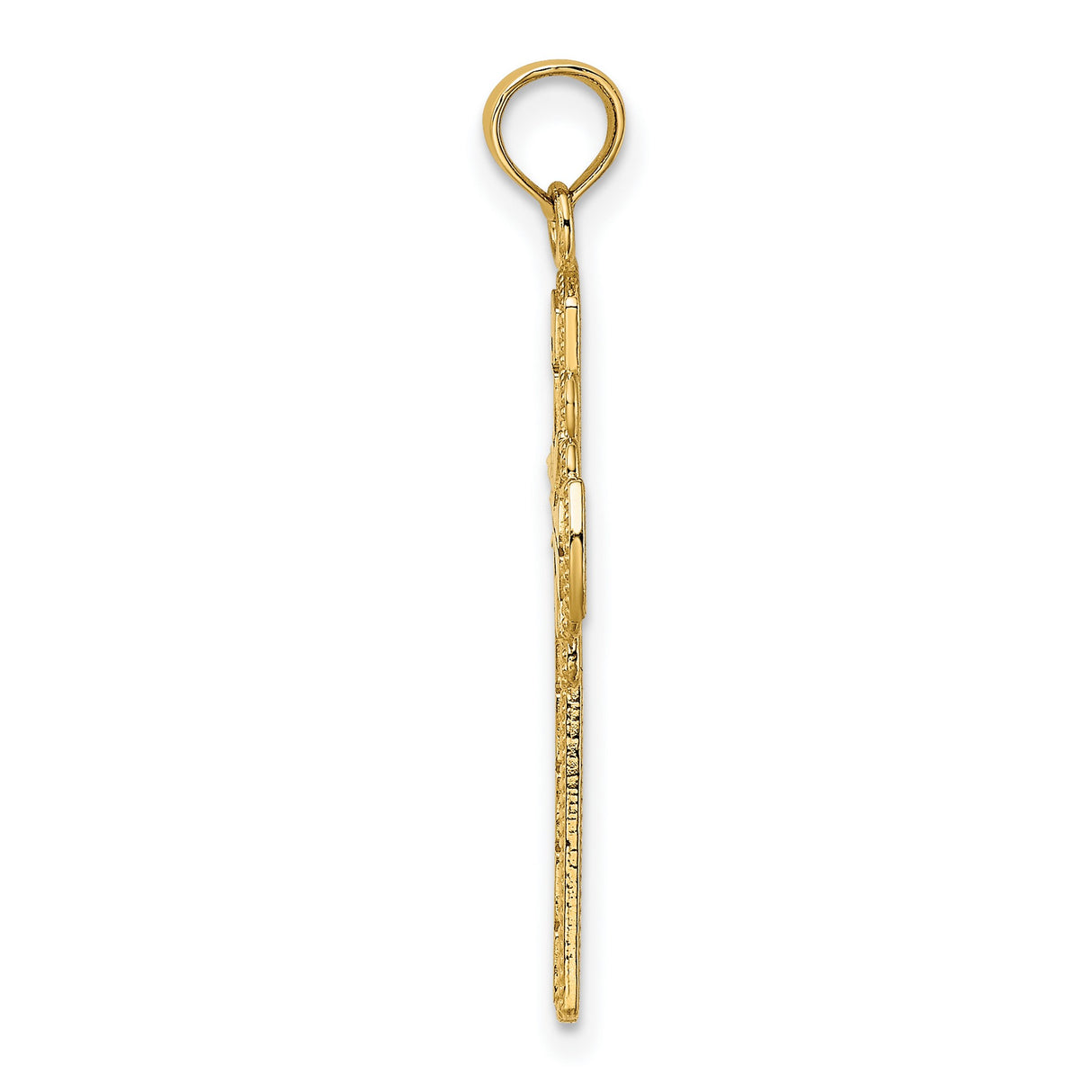 10k Yellow Gold Cross Pendant with Beaded Edge, Halo Effect, and Vintage Milgrain Design