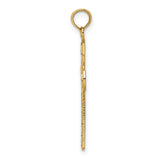 10k Yellow Gold Cross Pendant with Beaded Edge, Halo Effect, and Vintage Milgrain Design