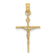 10k Yellow Gold Crucifix Cross Pendant with INRI Design and Jesus Figure