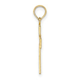 10k Yellow Gold Cross Pendant with Filigree Lace and Openwork Design for Men and Women