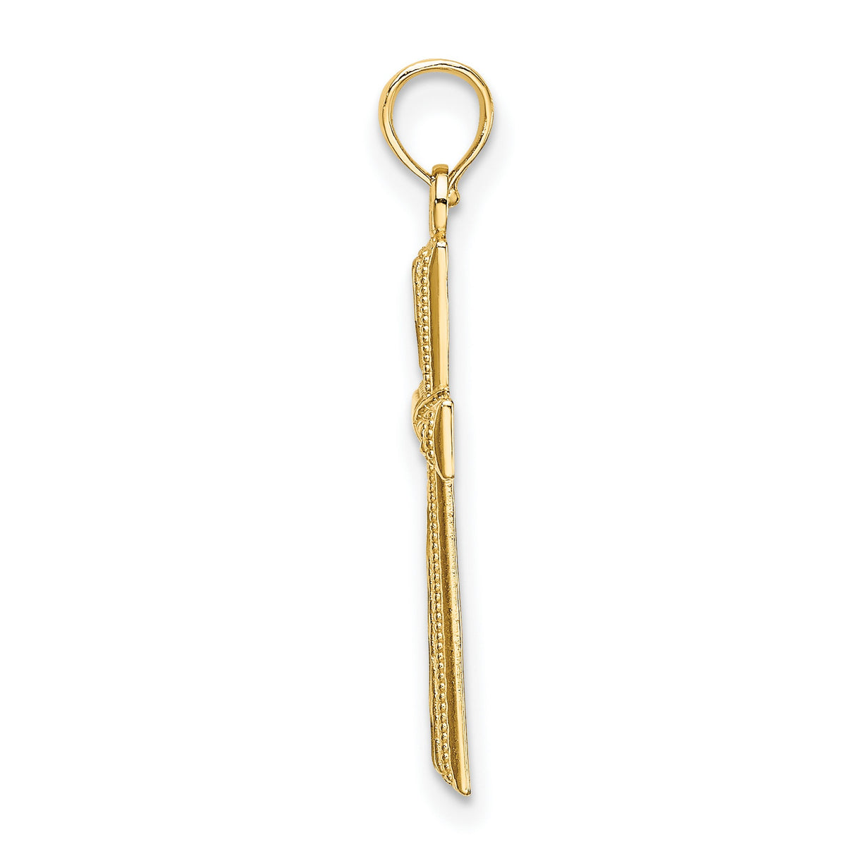 10k Yellow Gold Cross Pendant with Textured Design and Raised Border for Men and Women