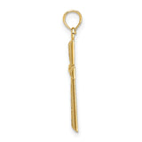 10k Yellow Gold Cross Pendant with Textured Design and Raised Border for Men and Women