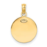 10k Yellow Gold Soccer Ball Pendant with Hexagon and Pentagon Pattern, Unisex Sports Charm