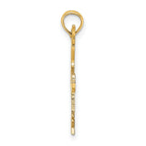 10k Yellow Gold Gymnast Pendant with Female Athlete Handstand on Vault