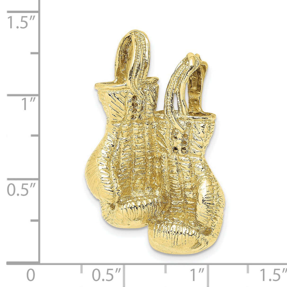 10k Yellow Gold Boxing Gloves Pendant, Athletic Charm for Men or Unisex