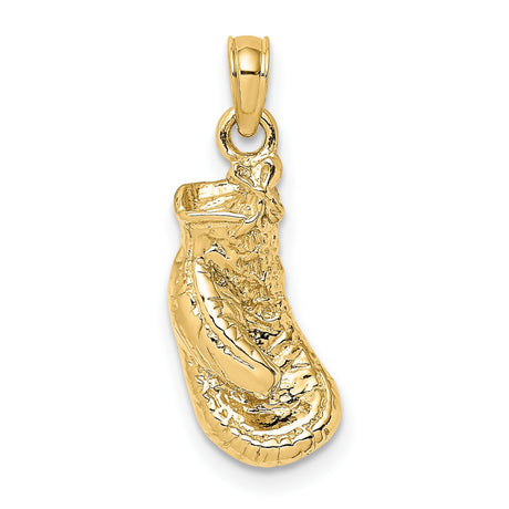 10k Yellow Gold Baby Shoe Pendant, Sentimental Charm for Women or Unisex Wear