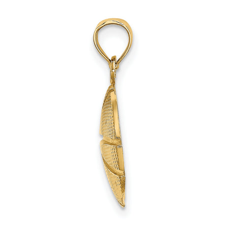 10k Yellow Gold Basketball Pendant, Textured Sports Charm with Hoop Detail, Unisex Jewelry