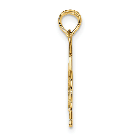 BEST FRIENDS Break-A-Part Puzzle Pieces Charm Pendant in Real 10k Yellow Gold