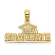10k Yellow Gold Graduation Cap Pendant, Class of 2024 Academic Milestone Charm