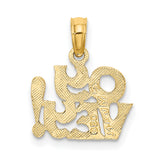 10k Yellow Gold Oy Vey Pendant, Yiddish Expression Jewish Charm for Women or Unisex Wear