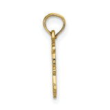 AQUARIUS Zodiac Charm Pendant in Real 10k Yellow Gold